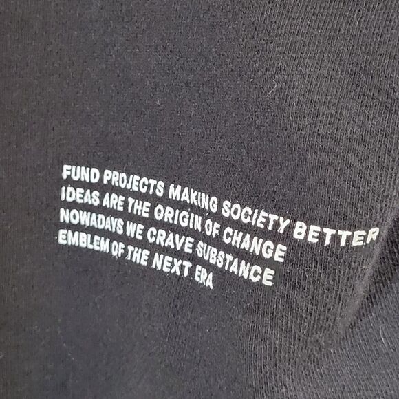 FINE APPAREL Black Hoodie Sz XL Heavyweight Fleece Lined Collab 001 Sweatshirt - Picture 5 of 9